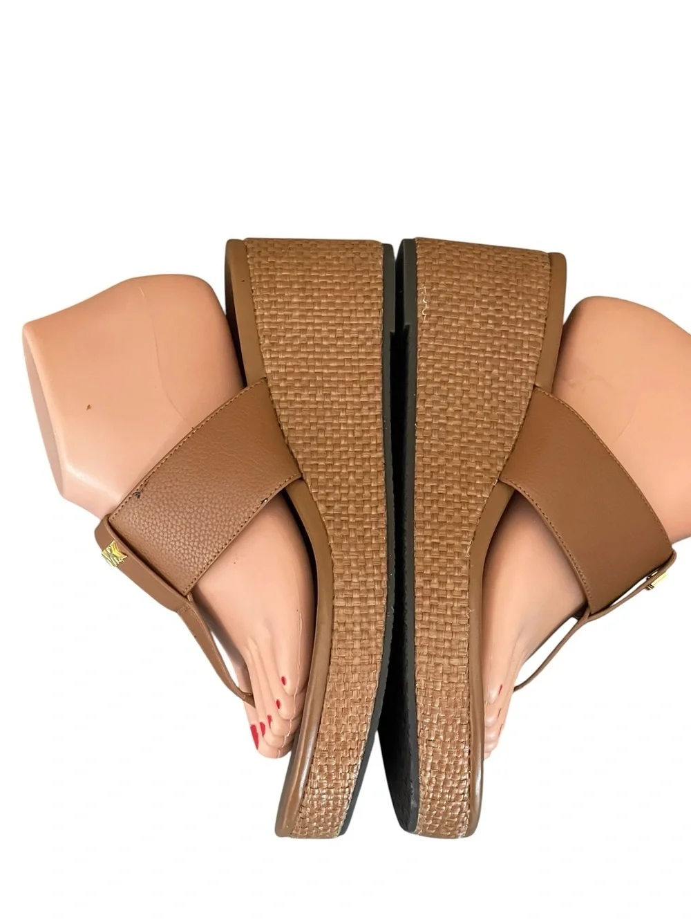 New! Michael Kors Brown Wedge Sandals size 9M